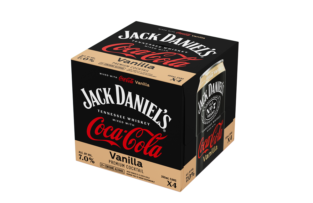 Jack Daniel's & Coca-Cola Vanilla Canned Cocktail Returns as